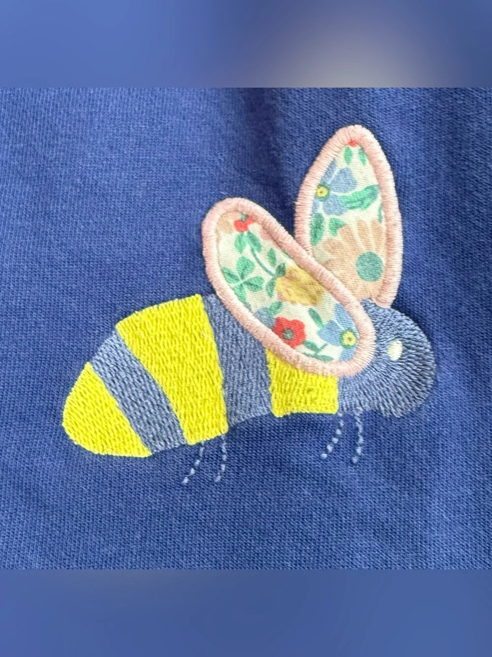 Mini Boden Navy Embroidered Patch Dress - Youth Size 11/12